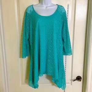 Indigo Soul Aqua Blue Blouse